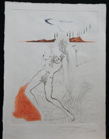 彫版 Dali - Poems Secrets Nude at The Fountain