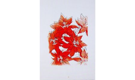 シルクスクリーン Warhol - Poinsettias