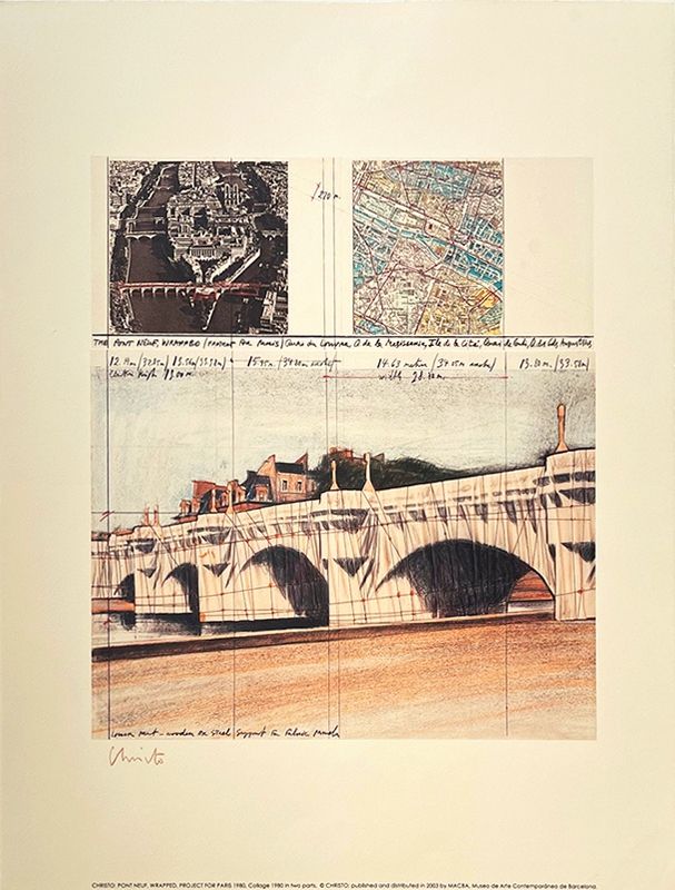 リトグラフ Christo - Pont neuf, Paris