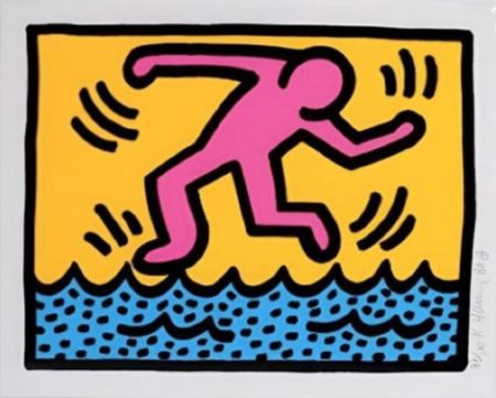 シルクスクリーン Haring - Pop Shop II Plate 3