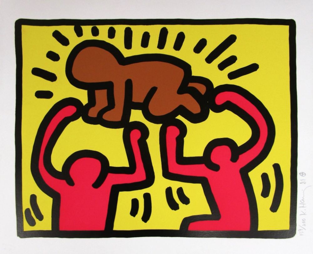 シルクスクリーン Haring - Pop Shop IV (B)