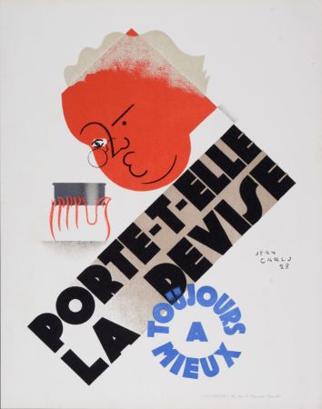 リトグラフ Carlu - Porte-t-elle la devise, 1928