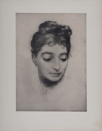 リトグラフ Bracquemond - Portrait, 1897