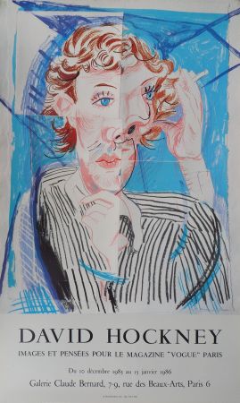 掲示 Hockney - Portrait cubiste : Vogue
