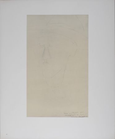 リトグラフ Modigliani - Portrait de Blaise Cendrars