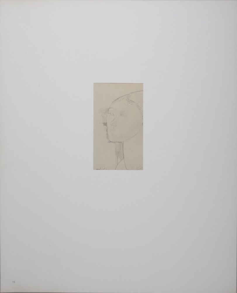 リトグラフ Modigliani - Portrait de Béatrice Hastings
