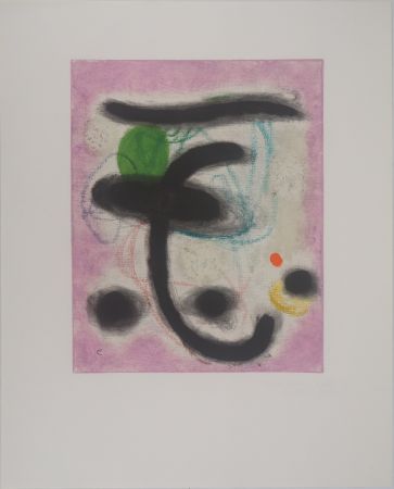 リトグラフ Miró - Portrait de Femme