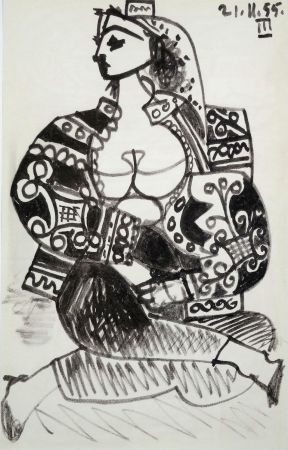 リトグラフ Picasso - Portrait de femme
