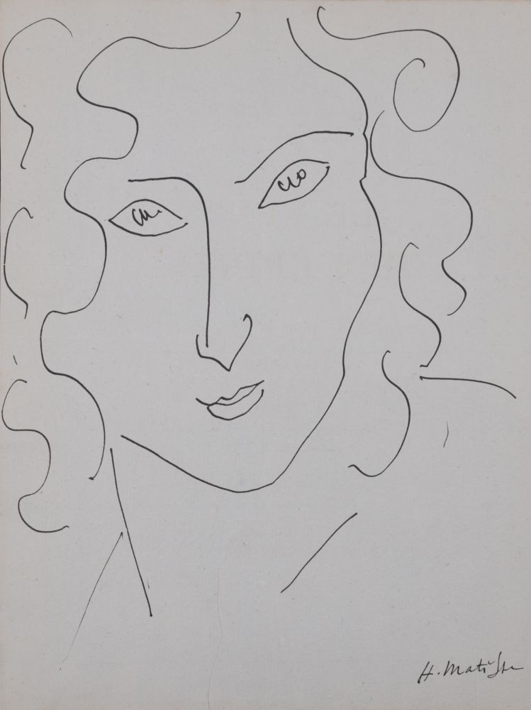 リトグラフ Matisse - Portrait de femme, 1947