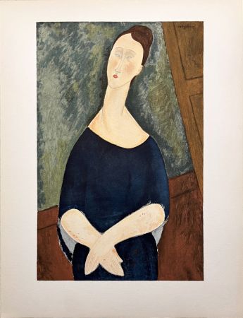 ステンシル Modigliani - PORTRAIT DE LUNIA ou MADONE EN BLEU (1918)