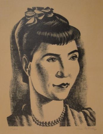 木版 Patocchi - Portrait de Madame Vreni Bonizzi