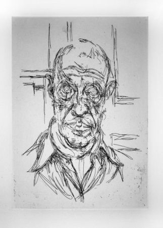彫版 Giacometti - Portrait de Michel Leiris