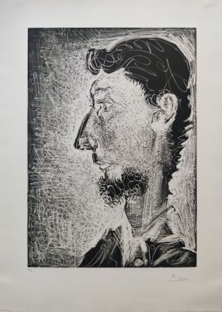 エッチングと　アクチアント Picasso - Portrait de Piero Crommelynck II 