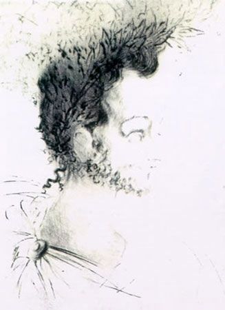 彫版 Dali - Portrait de Ronsard (Portrait of Ronsard)