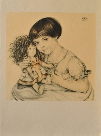 彫版 Sauer - Portrait d'enfant