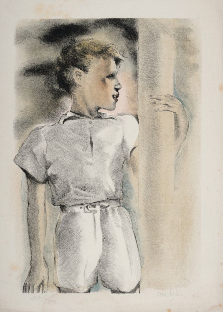 リトグラフ Lydis - Portrait d'enfant, 1938 - Hand-signed