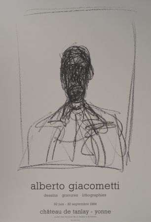 挿絵入り本 Giacometti - Portrait d'homme