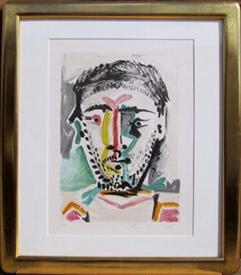 リトグラフ Picasso - Portrait d'Homme