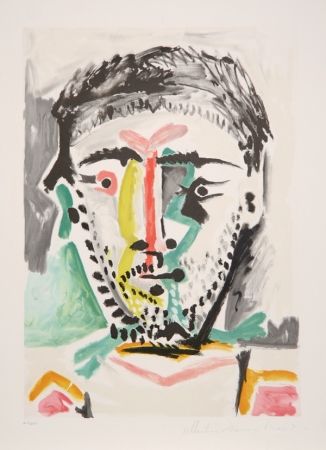 リトグラフ Picasso - Portrait d'Homme, J-103