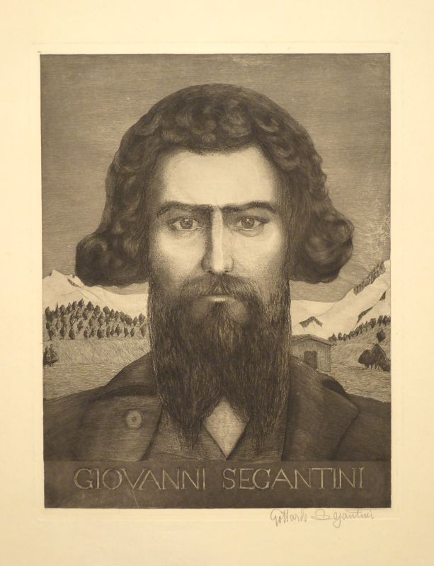 彫版 Segantini - Portrait Giovanni Segantini