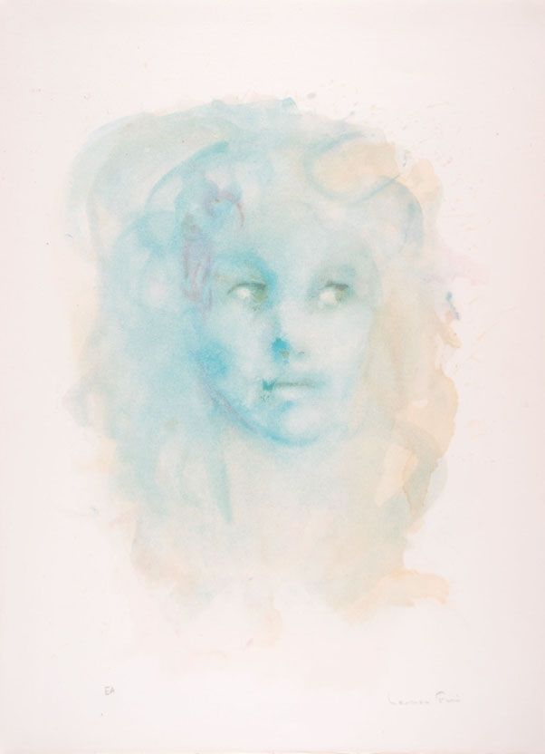 リトグラフ Fini - Portrait imaginaire bleu