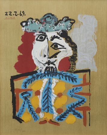リトグラフ Picasso - Portrait Imaginaires 22.2.69
