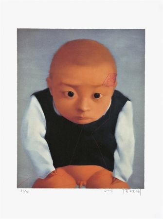 リトグラフ Xiaogang - Portrait of a boy