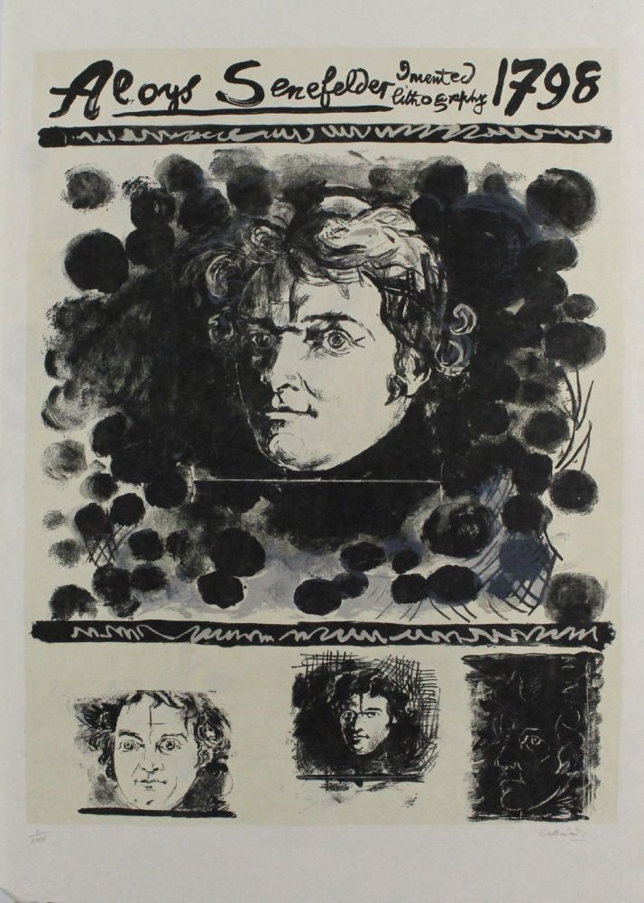 リトグラフ Sutherland - Portrait of Aloys Senefelder