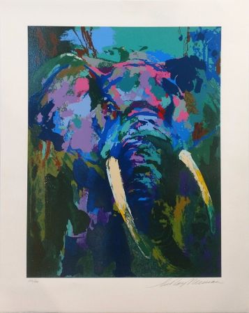 シルクスクリーン Neiman - PORTRAIT OF AN ELEPHANT
