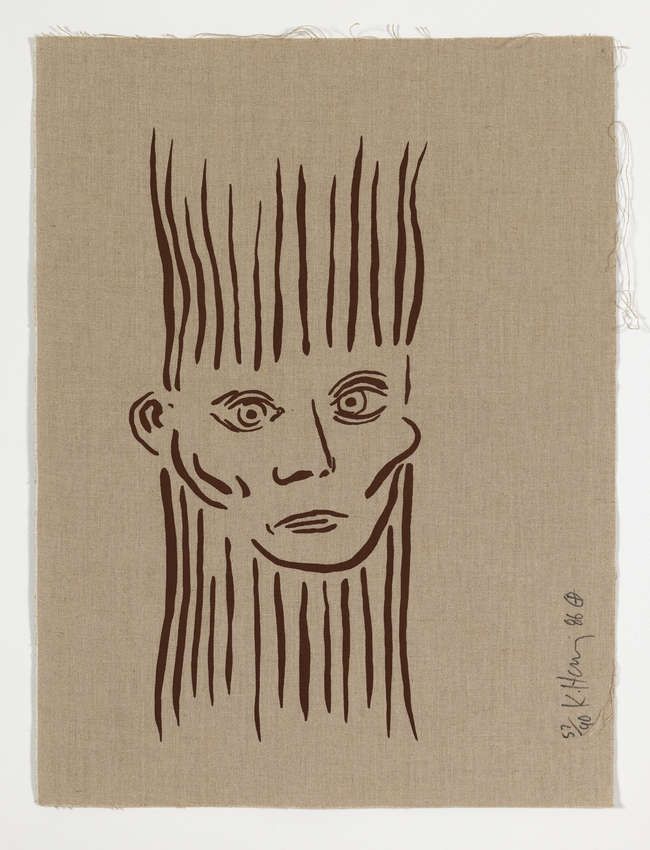 シルクスクリーン Haring -  Portrait of Joseph Beuys 