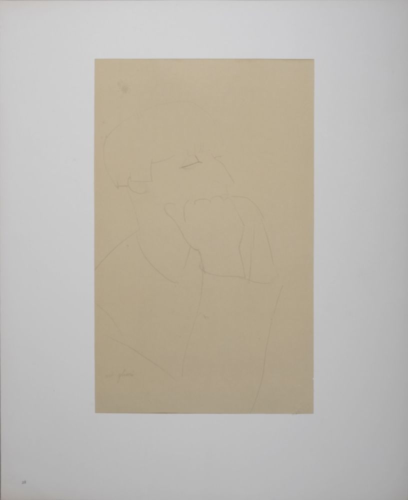リトグラフ Modigliani - Portrait of Mme Renée Kisling