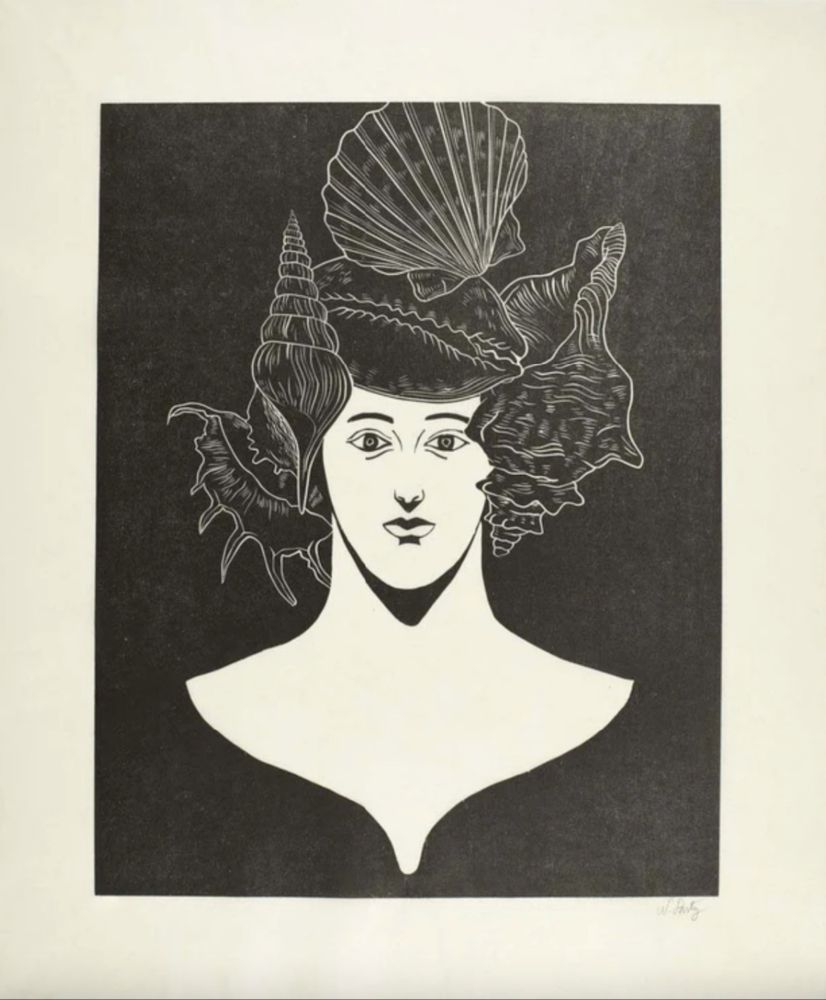 木版 Party - Portrait With Shells