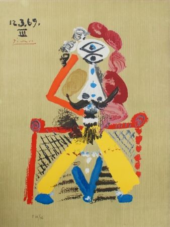 リトグラフ Picasso - Portraits Imaginaires 12.3.69 III SOLD
