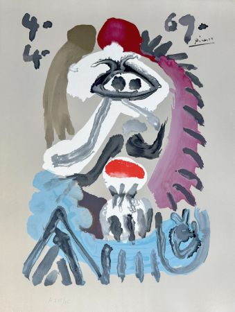 リトグラフ Picasso - Portraits Imaginaires 4.4.69 II