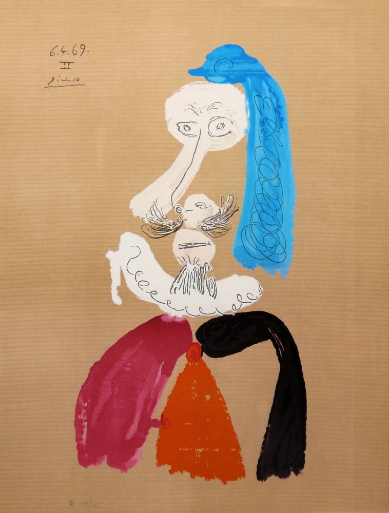 リトグラフ Picasso - Portraits Imaginaires 6.4.69 II