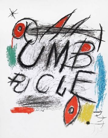 リトグラフ Miró - Poster for the film ‘Umbracle,’ 1973