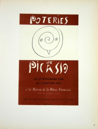 リトグラフ Picasso (After) - Poteries 1948