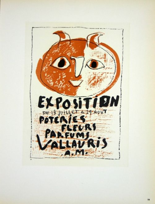 リトグラフ Picasso (After) - Poteries Fleurs  Parfums  Vallauris 1958