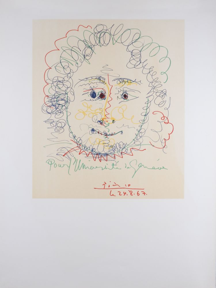 リトグラフ Picasso - Pour l'Université de Genève