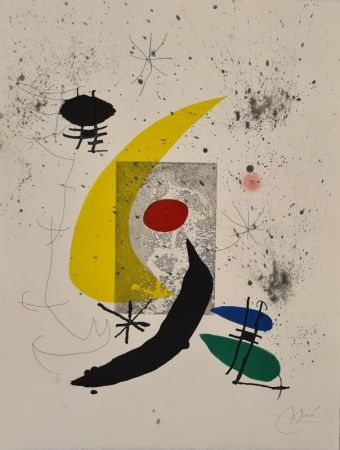 エッチングと　アクチアント Miró - Pour Paul Eluard 