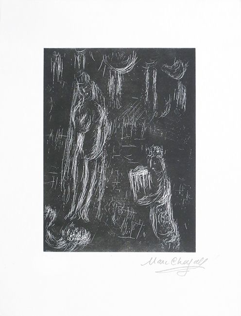 リノリウム彫版 Chagall - Pour Vava, planche 4
