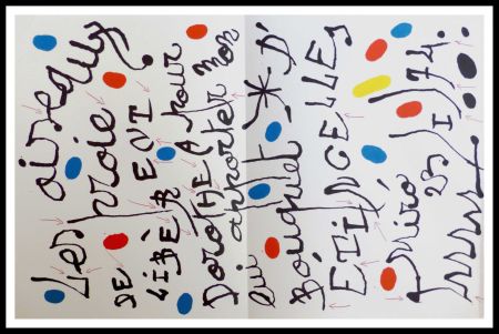 リトグラフ Miró - Poème pour Dorothea Tanning 