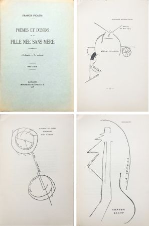 挿絵入り本 Picabia - Poèmes et dessins de la fille née sans mère. 18 dessins - 51 poèmes (1918).‎ 