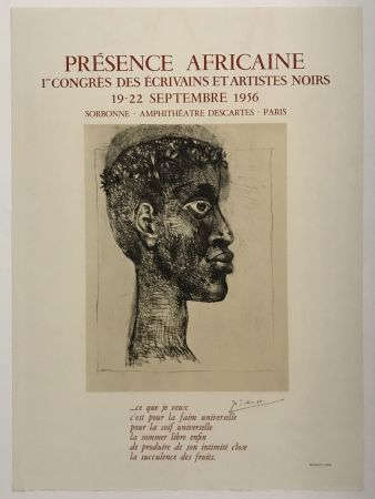 リトグラフ Picasso - Presence Africaine