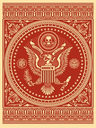 シルクスクリーン Fairey - Presidential Seal Red 