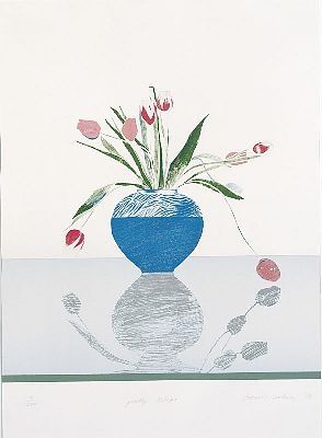 リトグラフ Hockney - Pretty Tulips