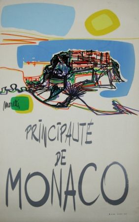 シルクスクリーン Moretti - Principauté de Monaco  1960