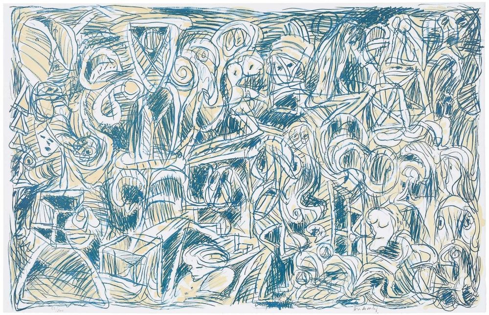 リトグラフ Alechinsky - Probleme demographique