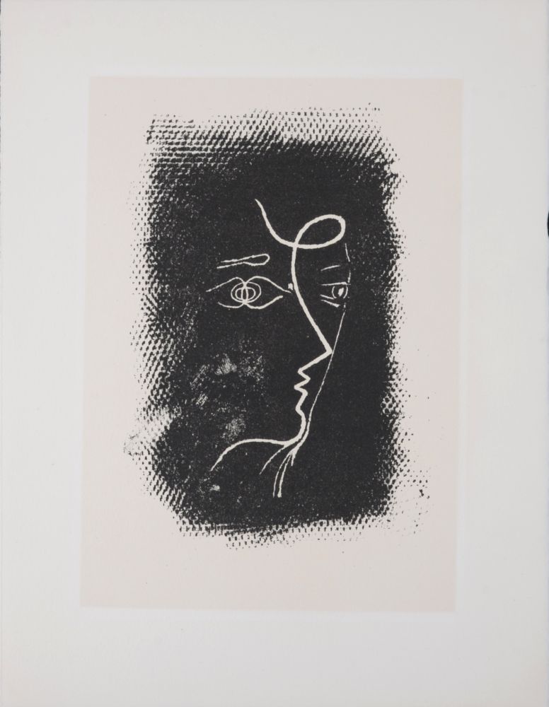 リトグラフ Braque - Profil de femme, 1972
