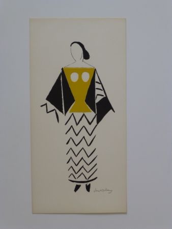 リトグラフ Delaunay - Projet de costume